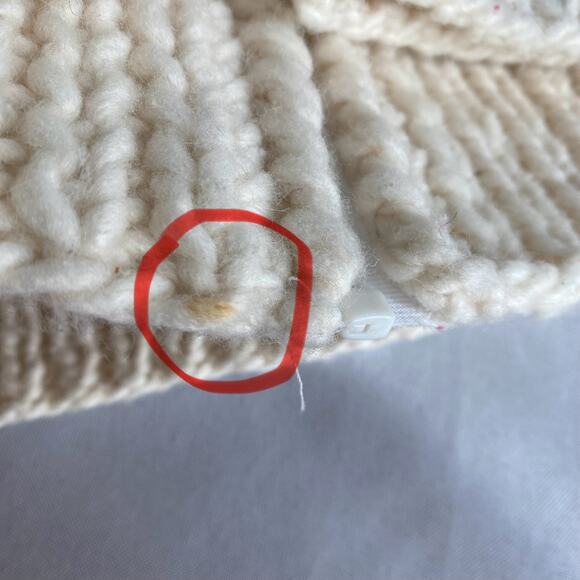 Indian Creations Fisherman Hooded Wool Zip Cardigan Sweater Women M Cream Chunky - Picture 11 of 12